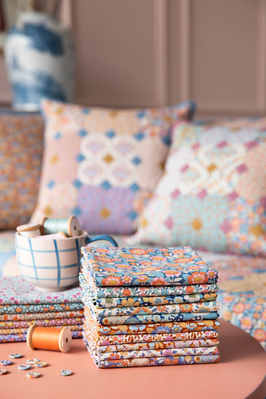 Tilda Patchwork Stoff Baumwolle - Wallflower - Beverly Caramel